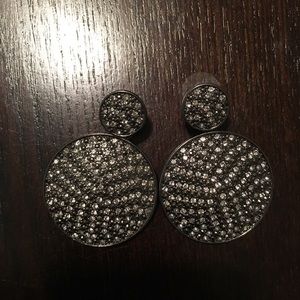 Bcbg round stones earrings